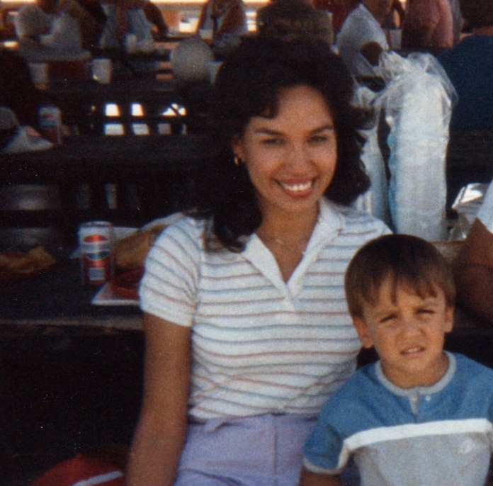 RoseMarie (Gomez) Cox with son